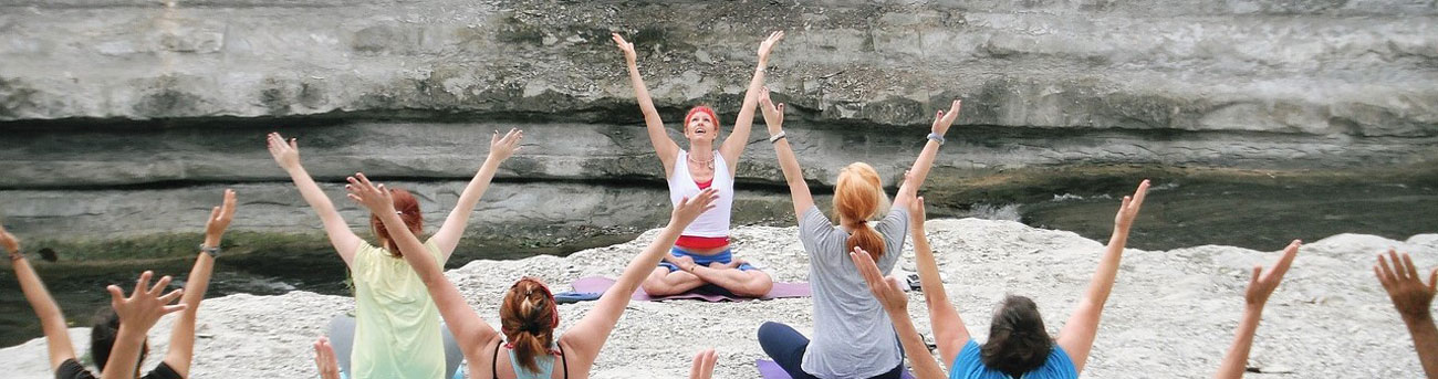 women doing yoga
